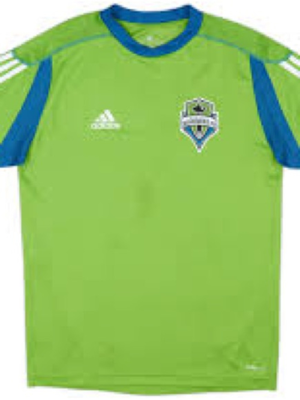 adidas Green and Blue Seattle Sounders Soccer‎ Jersey